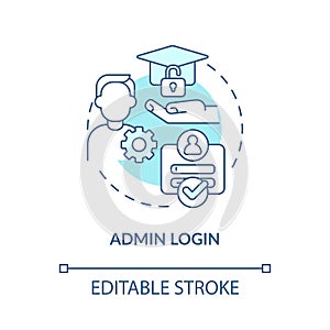 Admin login blue concept icon