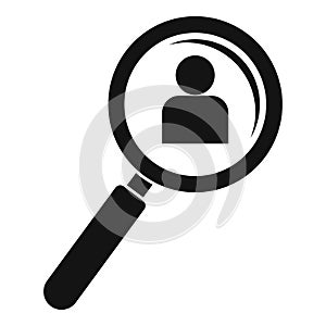 Admin magnify glass icon, simple style