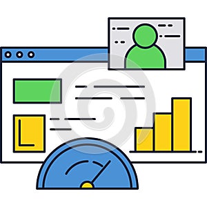 Admin panel design vector website icon isolated