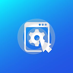 Admin panel of website vector icon