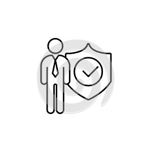 Admin, security icon. Element of general data project icon for mobile concept and web apps. Thin line Admin, security icon can be