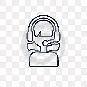 Admin vector icon isolated on transparent background, linear Adm