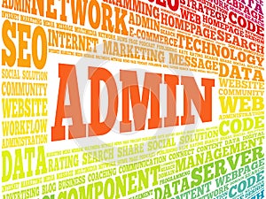 ADMIN word cloud