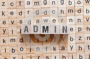 Admin word concept