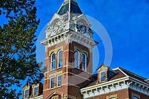 Administration building clock tower at the 1885 Clarinda State Hospital