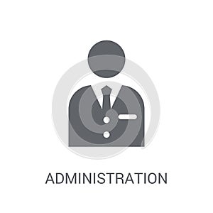 Administration icon. Trendy Administration logo concept on white photo