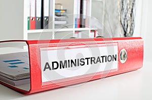 Administration wording on a binder