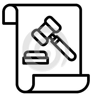 Administrative law Isolated Vector Icon which can easily modify or edit