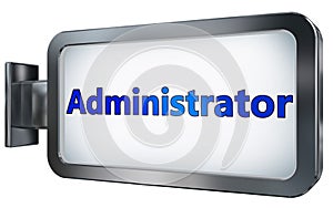 Administrator on billboard