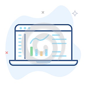 Administrator Dashboard vector illustration. Admin Panel line icon.