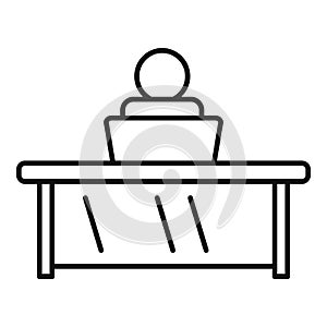 Administrator desktop icon, outline style