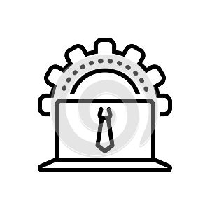 Black line icon for Administrator, organizer and user