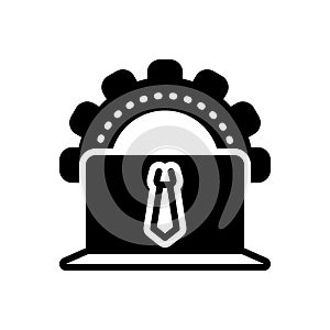 Black solid icon for Administrator, organizer and user