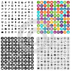 100 administrator icons set vector variant
