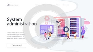 System administration landing page concept