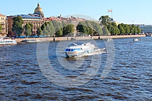 Admiralteyskaya embankment. St. Petersburg.