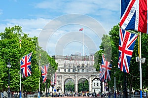 Admiralty Arch from The Mall in London, England