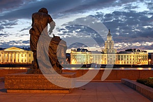 Admiralty Embankment, Saint Petersburg, Russia