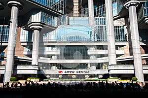 Entrance to the Lippo Centre building, Hong Kong