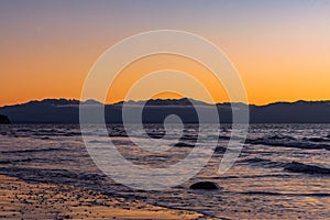 Admiralty Inlet and Olympic Mountains at Sunet