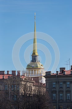 The Admiralty tower, St. Petersburg, Russia