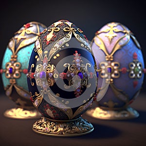 Admire the Opulence of Russian Faberge Eggs with Gold Detailing