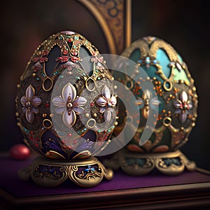 Admire the Opulence of Russian Faberge Eggs with Gold Detailing