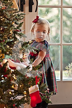 Admiring The Christmas Tree photo
