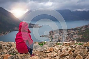 Admiring Kotor town and bay