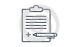 Admission form vector icon flat style graphical symbol.