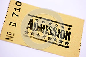 Admission ticket