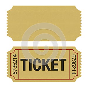 Admission Ticket Isolated