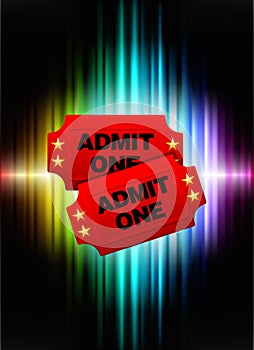 Admission Tickets on Abstract Spectrum Background