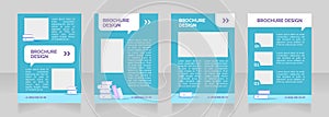 Admission to primary school blank brochure layout design