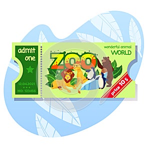 Admission Zoo Ticket Lion Lioness Bear Penguins