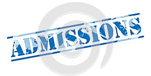 Admissions blue stamp