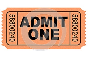 Admit one movie ticket