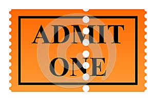 Admit one ticket