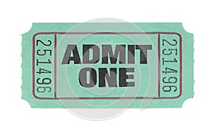 Admit One Ticket