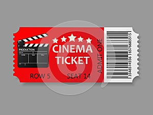 Admit one ticket. Vector illustration.