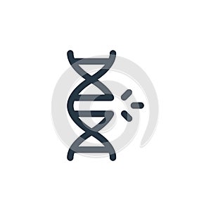 adn icon vector from nuclear energy concept. Thin line illustration of adn editable stroke. adn linear sign for use on web and photo