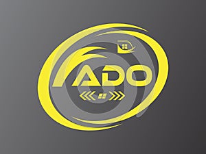 ADO letter logo Design. ADO Simple and modern monogram logo. Abstract Alphabet vector Design
