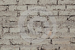 Adobe background, mud bricks, old wall brown