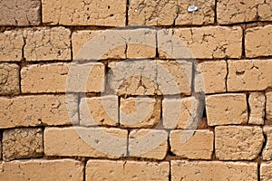 Adobe brick wall
