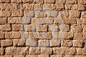 Adobe brick wall detail