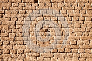 Adobe brick wall