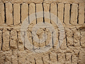 Adobe bricks wall texture.