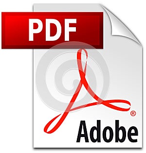 Editorial - Adobe PDF icon vector logo