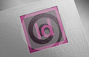 Adobe-indesign-cs6_1 on paper texture logo