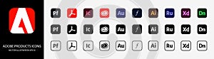 Adobe Products: Portfolio, Document Cloud, InCopy, Acrobat, Creative Cloud, Audition, Fonts, Illustrator, Premiere Rush,